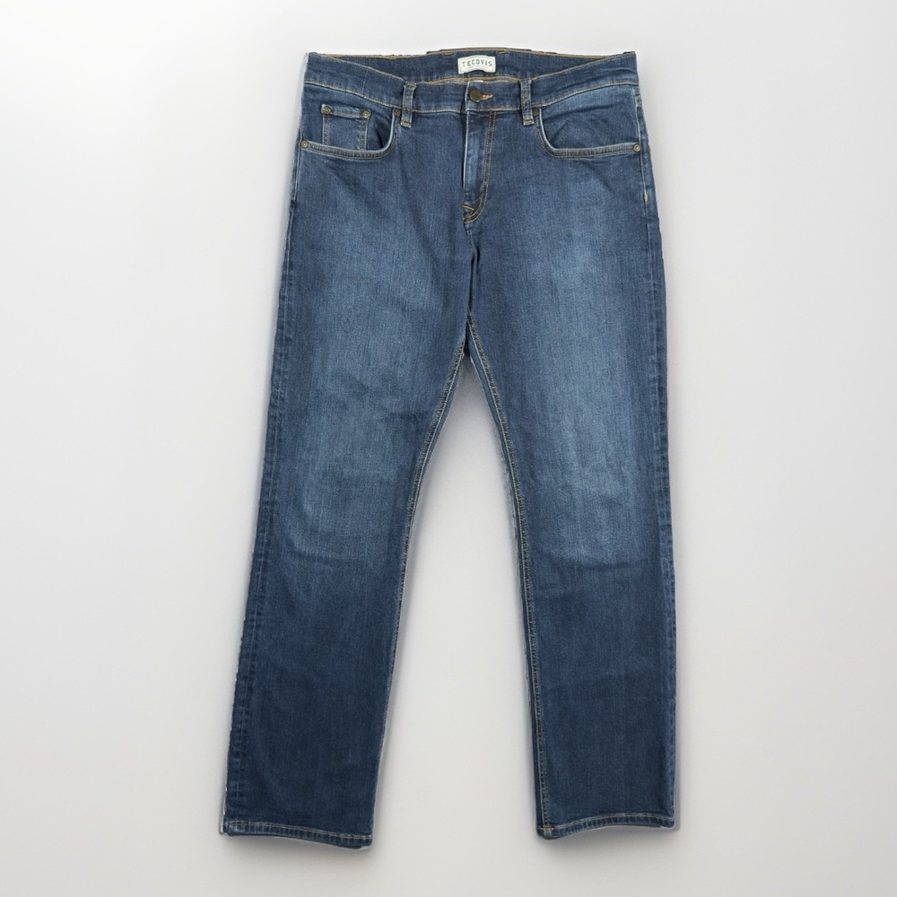 Tecovas Standard Jeans Mens 34x32 Dark Blue Straight Leg Stretch Western Denim